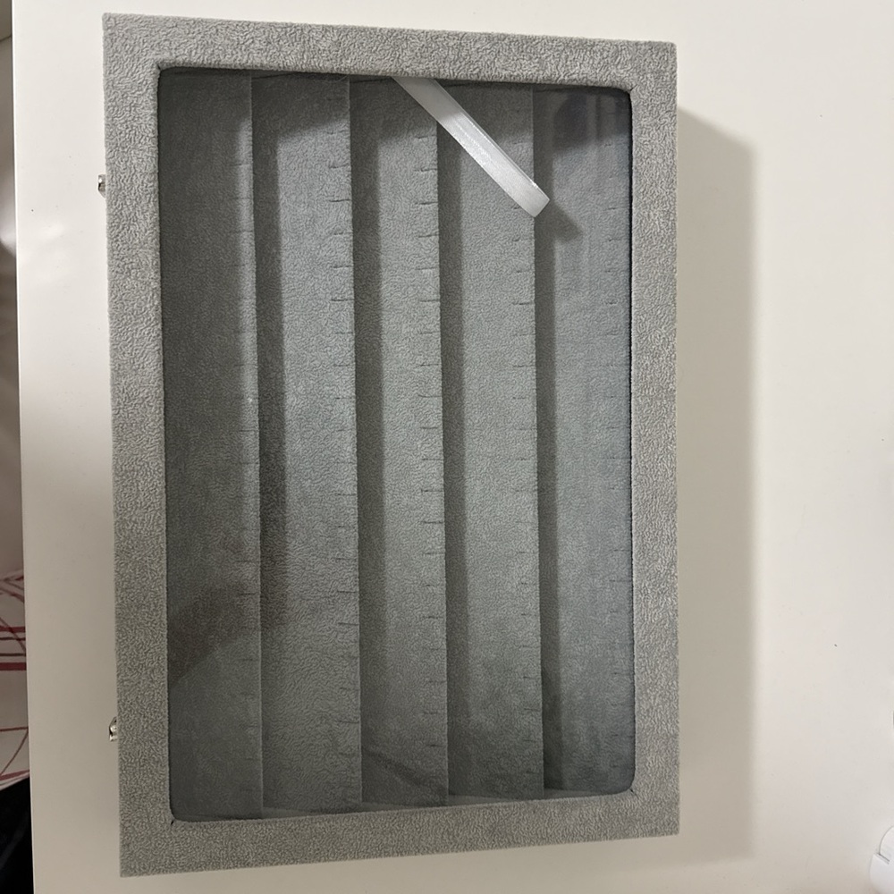 Amazon Gray Jewelry Organizer with Glass Lid
